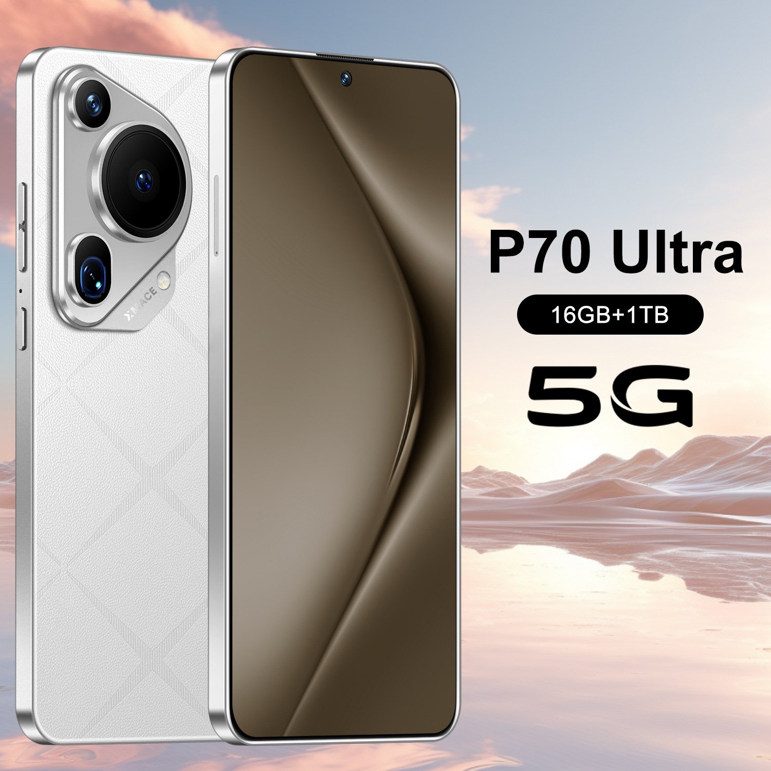 2024 Hotselling P70 Ultra Smartphone 16GB 512GB Punchhole Display Android Phone 4G LTE Unlocked